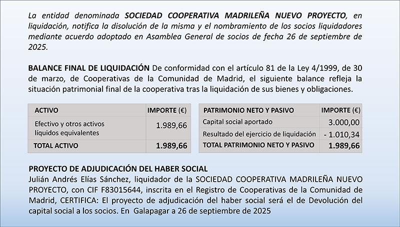 COOPERATIVA MADRILEÑA