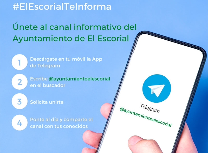 El Escorial | Reactivado el servicio del canal de Telegram del Ayuntamiento