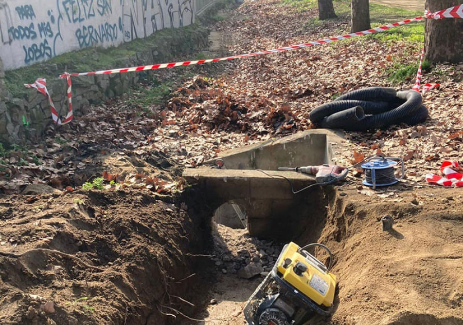 El Escorial | Finalizan las obras de recogida de aguas pluviales en el parque de la Manguilla