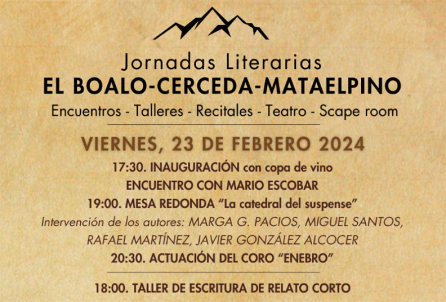 El Boalo, Cerceda, Mataelpino | Jornadas Literarias del 23 al 25 de febrero