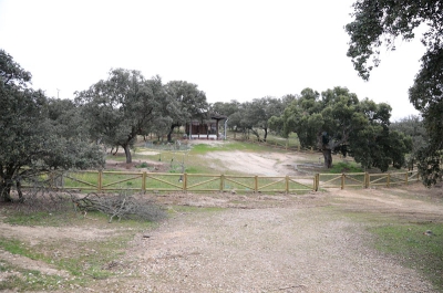 Boadilla del Monte | El Ayuntamiento instala talanqueras de madera para proteger la ermita de finca de La Milagrosa