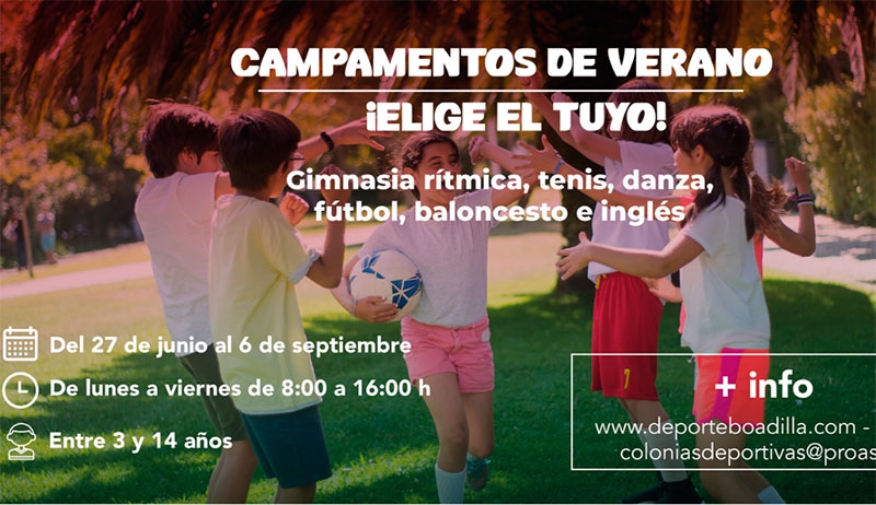 Boadilla del Monte | Abierto el plazo de inscripción para las colonias y campus deportivos de verano