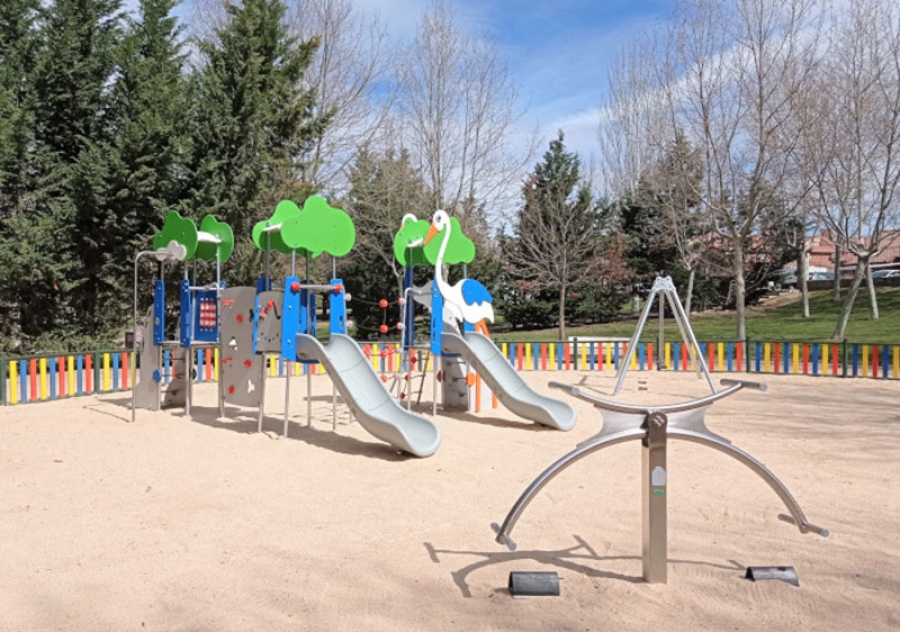 Collado Villalba | El Parque de la Laguna del Carrizal estrena una zona infantil completamente renovada