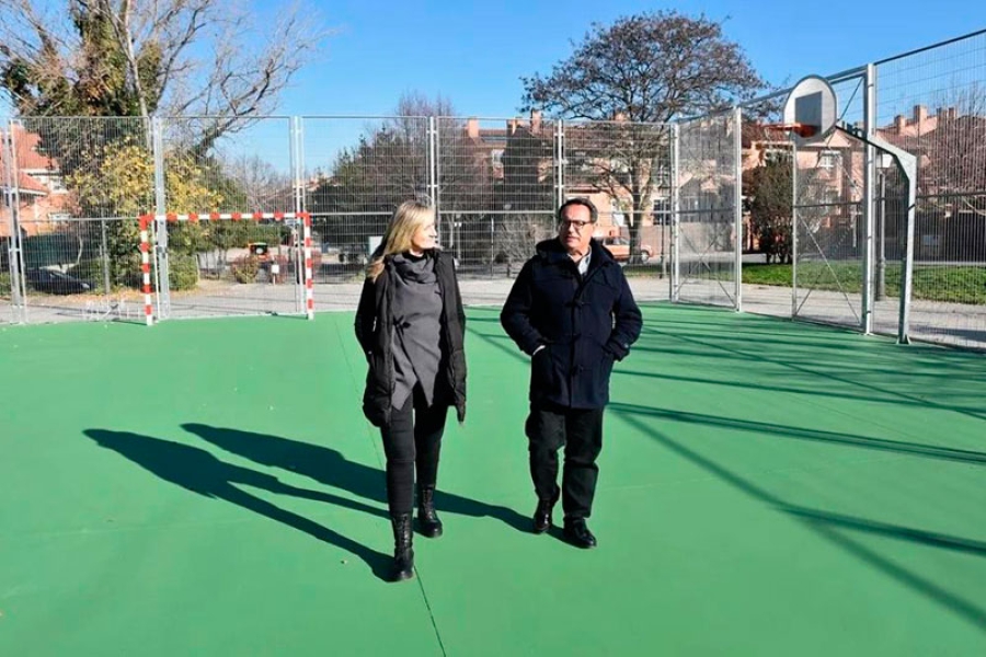 Villaviciosa de Odón | Abierta la pista polideportiva de la calle Doctor Fleming después de las obras de mejora y acondicionamiento