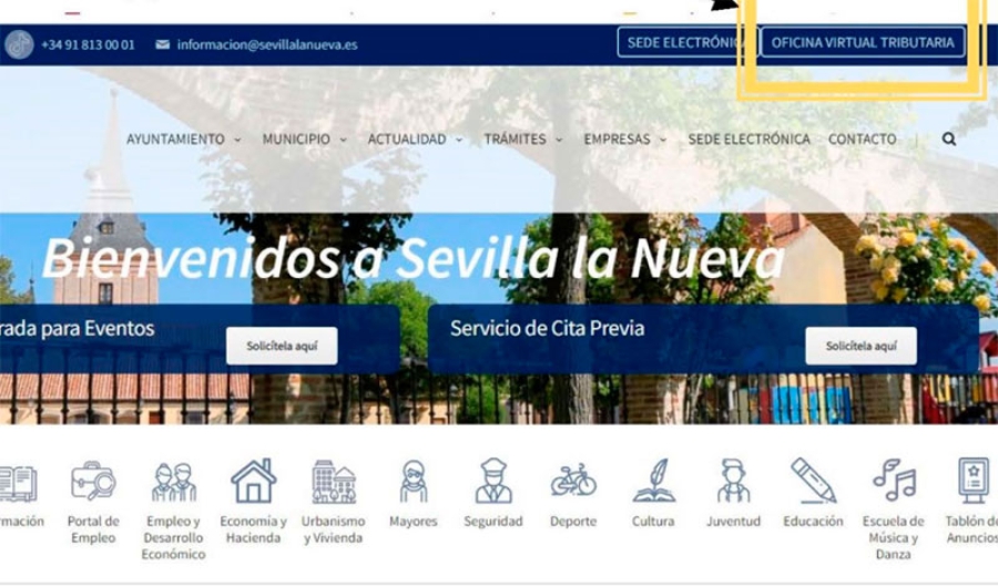 Sevilla la Nueva | Nueva Oficina Virtual Tributaria para el pago telemático de tributos, entre otras gestiones
