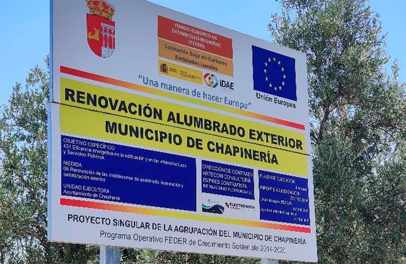 Chapinería | El Ayuntamiento de Chapinería recibe fondos para el crecimiento sostenible de FEDER
