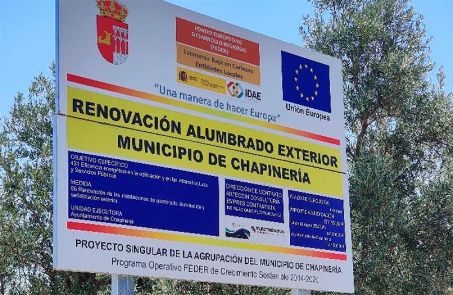 Chapinería |  El Ayuntamiento de Chapinería recibe fondos para el crecimiento sostenible de FEDER