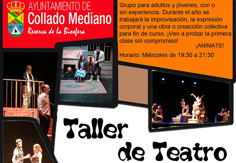 Collado Mediano | Invitación a Clase de Teatro para jóvenes y adultos