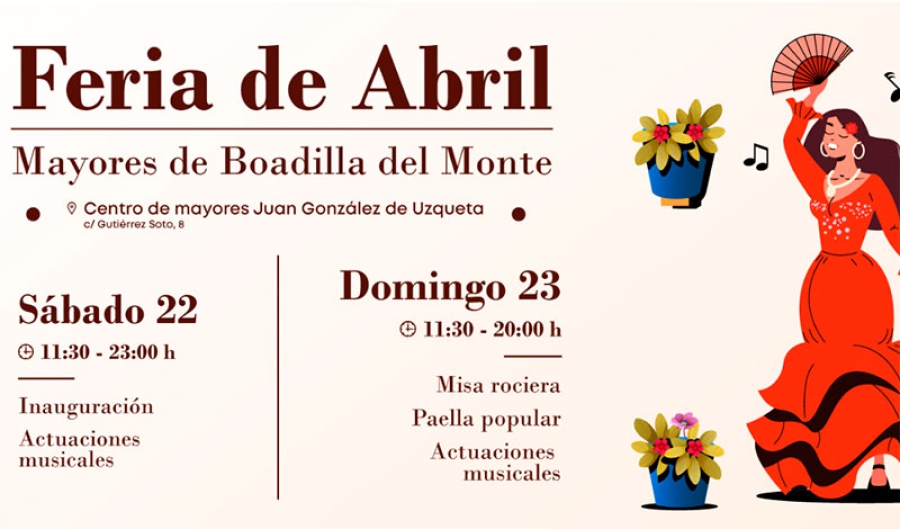 Boadilla del Monte | Boadilla celebra su tradicional Feria de Abril de los mayores los próximos días 22 y 23
