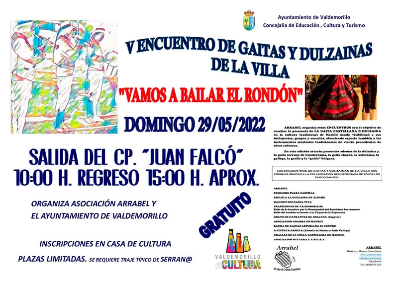 Valdemorillo |  Valdemorillo participará en el V Encuentro de Gaitas y Dulzainas de la Villa