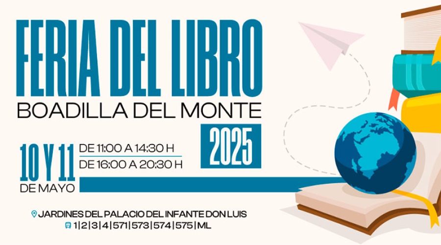 Boadilla del Monte | Boadilla celebrará la Feria del Libro los días 10 y 11 de mayo en los jardines del Palacio