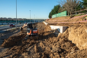 Boadilla del Monte | Avanzan las obras de construcción del carril de incorporación desde la M-513 a la M-50, sentido sur