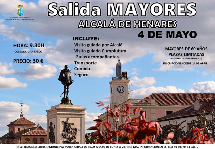 Valdemorillo | Nueva salida para mayores de 60 años para el 4 de mayo