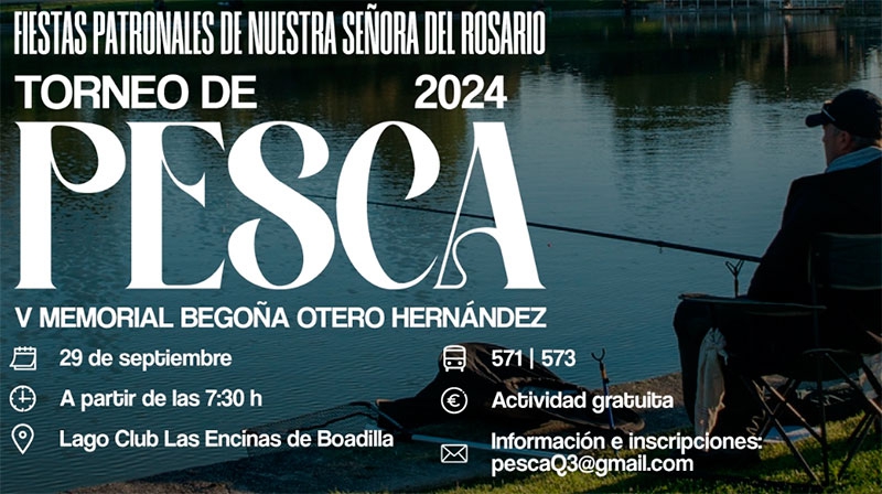 Boadilla del Monte | Boadilla celebrará el próximo 29 de septiembre el Torneo de Pesca V Memorial Begoña Otero Hernández