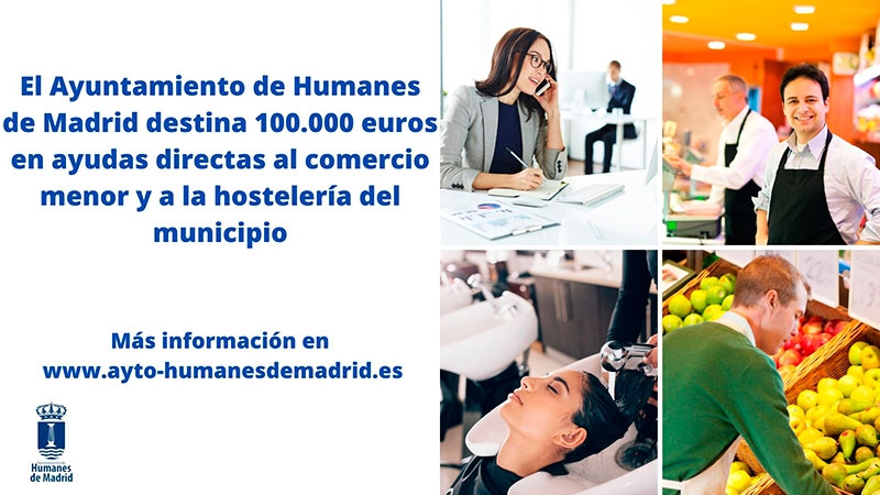 Humanes de Madrid | 100.000 euros en ayudas directas al comercio menor y a la hostelería del municipio