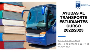 Becerril de la Sierra | Abierto el plazo de solicitudes de ayuda al transporte escolar curso 2022/2023