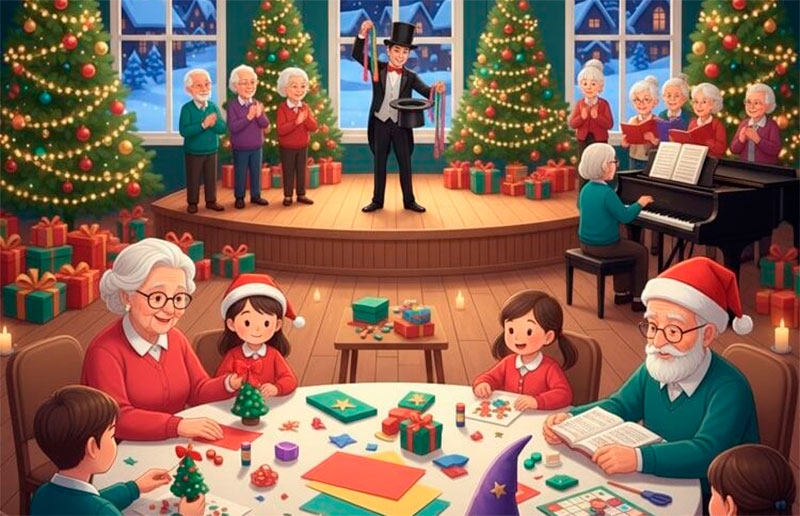 Moralzarzal | La ilusión de la Navidad llega a El Hogar de Mayores de Moralzarzal