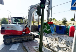 Navalagamella | Comienzan las obras para la instalación de nuevos contenedores soterrados en Navalagamella