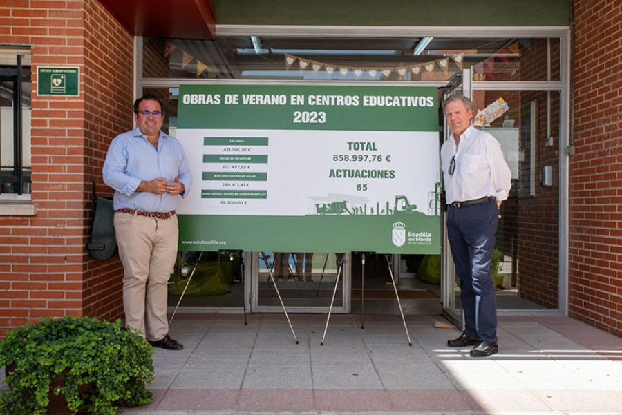 Boadilla del Monte | El Ayuntamiento invertirá más de 850.000 euros en obras de mejora en los colegios durante este verano