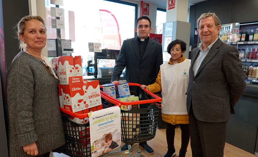 Villanueva de la Cañada | Campaña solidaria de recogida de leche para Cáritas