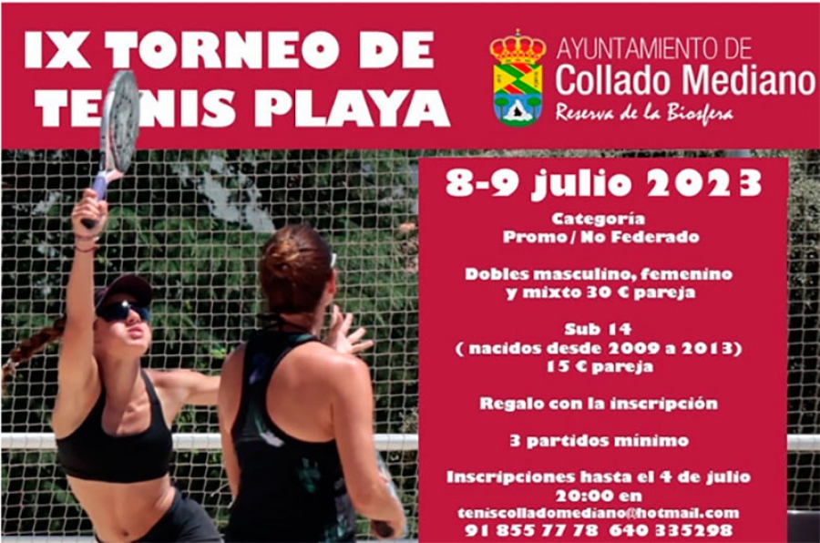 Collado Mediano | IX Torneo Tenis Playa Polideportivo Municipal Collado Mediano 2023