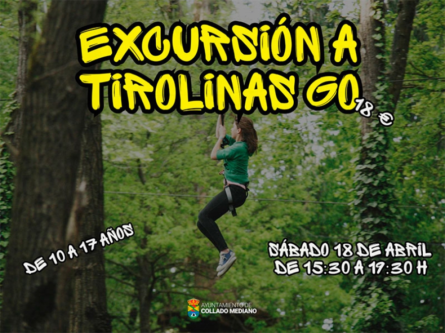 Collado Mediano | Tirolinas Go Guadarrama: aventura para jóvenes en plena naturaleza el 18 de abril