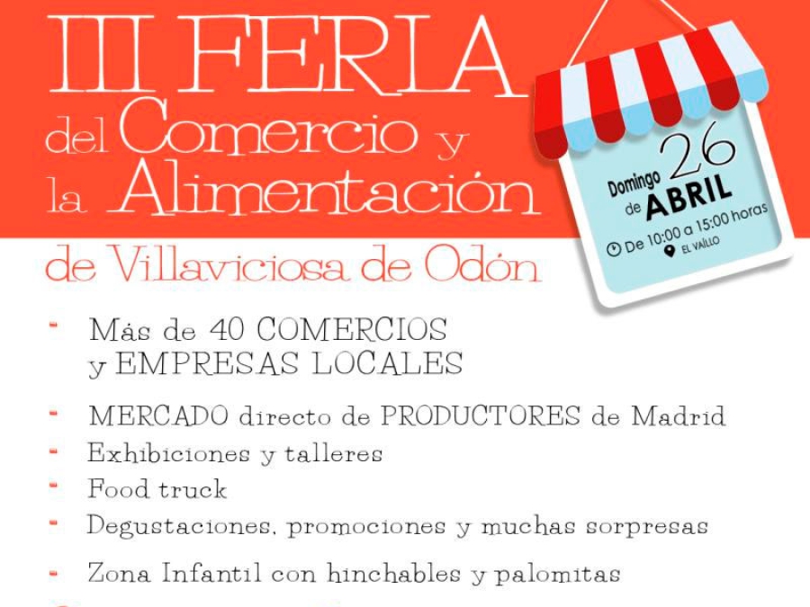 Villaviciosa de Odón | La III Feria del Comercio y la Alimentación contará con la presencia de 44 negocios y empresas de la localidad