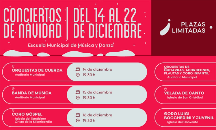 Boadilla del Monte | La Escuela Municipal de Música y Danza ofrecerá conciertos de Navidad de sus orquestas y coros