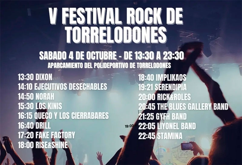 Torrelodones | El V Festival Rock de Torrelodones llega con diez horas de música en directo