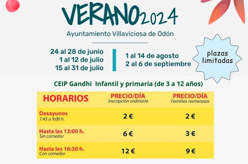 Villaviciosa de Odón | Abierto el plazo de inscripción para el Campamento de verano