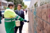 Las Rozas | El nuevo servicio gratuito de limpieza de grafitis ya ha actuado en 66 fachadas de los vecinos