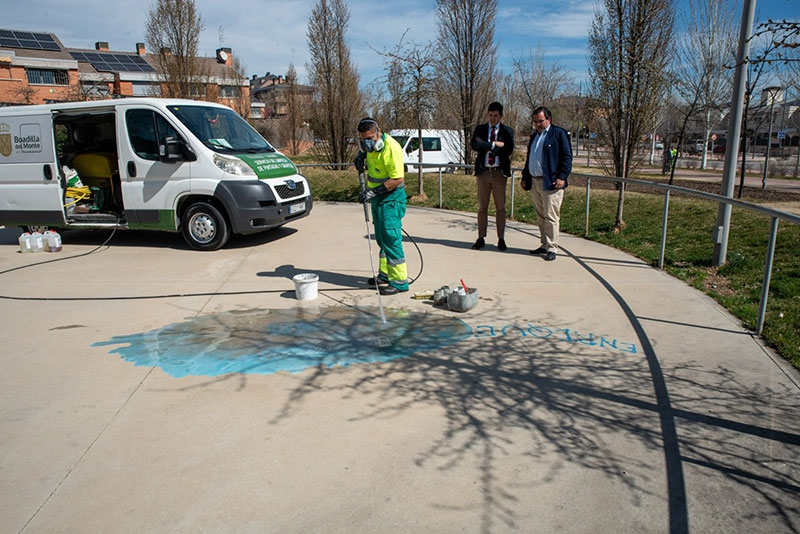 Boadilla del Monte | El servicio de limpieza ha eliminado 1624 grafitis en el último semestre