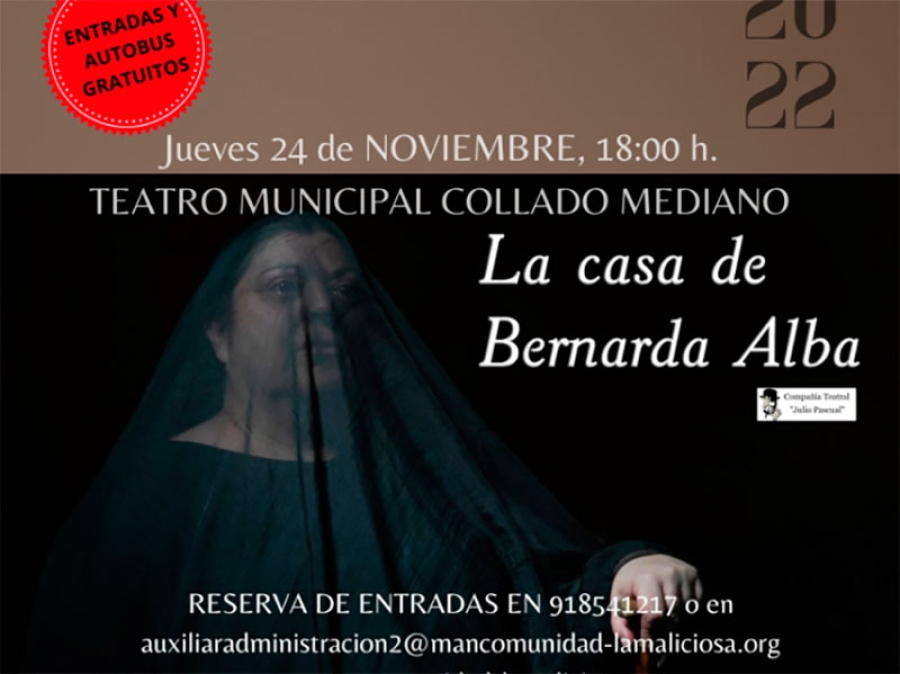 Collado Mediano | La Casa de Bernarda Alba en el Teatro Municipal Villa de Collado