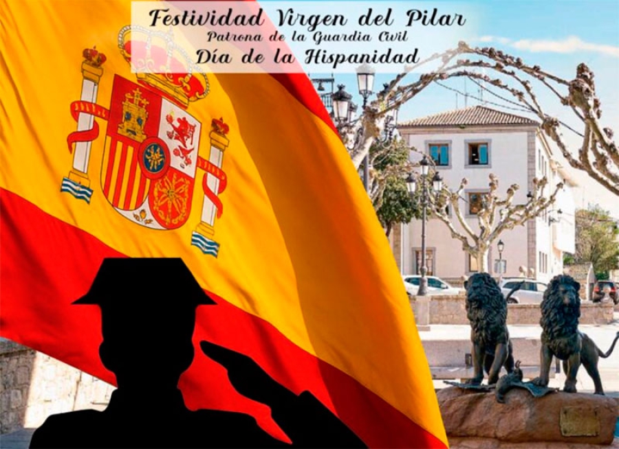 El Escorial | El Escorial conmemora el Día de la Hispanidad con la Guardia Civil en la Plaza de España