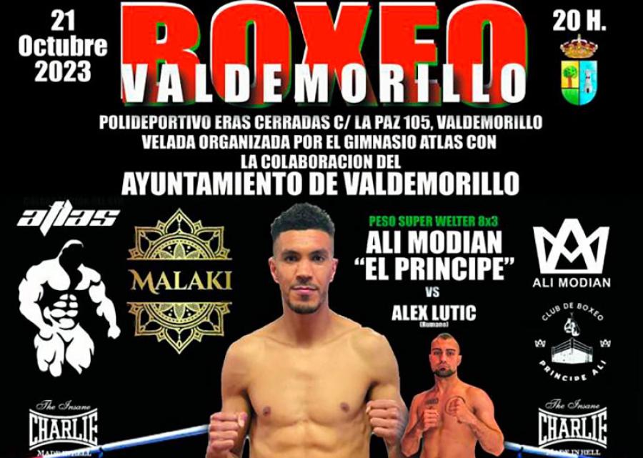 Valdemorillo | Ali ‘El Príncipe’ Modian vuelve a saltar al ring este sábado ante su afición