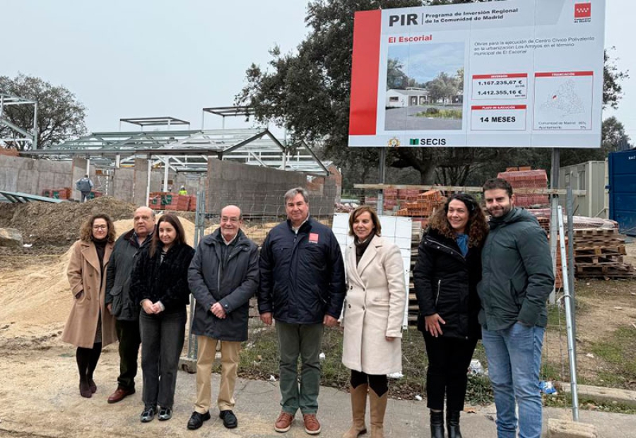 El Escorial | El viceconsejero de Presidencia y Administración Local visitó junto al alcalde de El Escorial las obras PIR en Los Arroyos