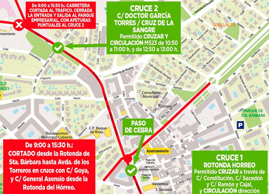 Sevilla la Nueva | Restricciones de tráfico por el Campeonato de España de Contrareloj