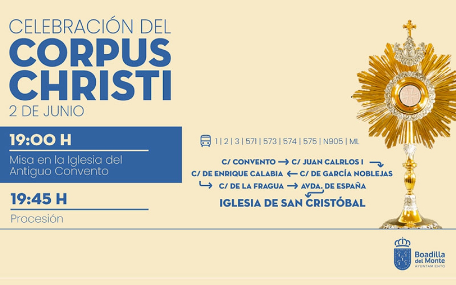 Boadilla del Monte | La procesión del Corpus Christi se celebrará el próximo domingo día 2 por las calles del casco