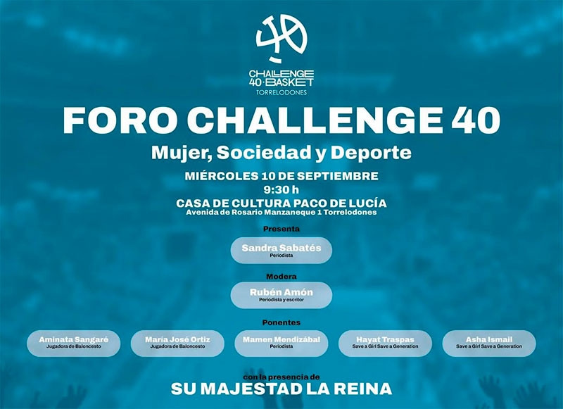 Torrelodones | S.M. La Reina asistirá al coloquio Challenge 40 Mujer, deporte y sociedad, en Torrelodones