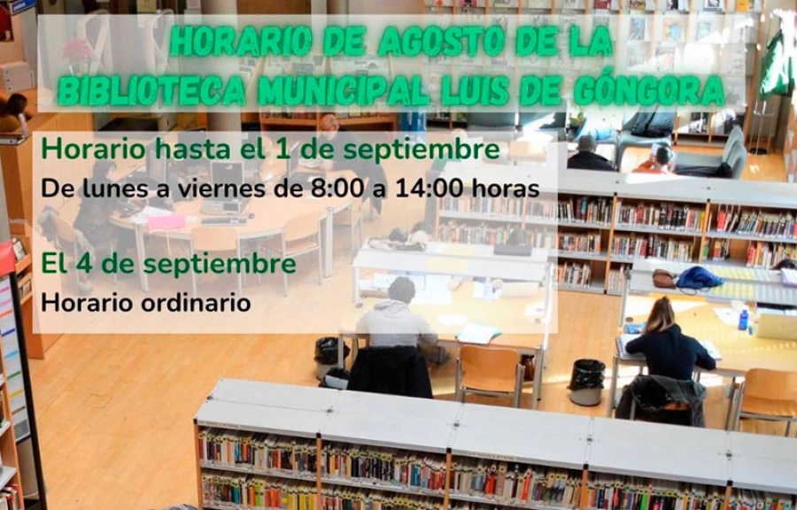 Villaviciosa de Odón | Horarios especiales de agosto de la biblioteca municipal Luis de Góngora