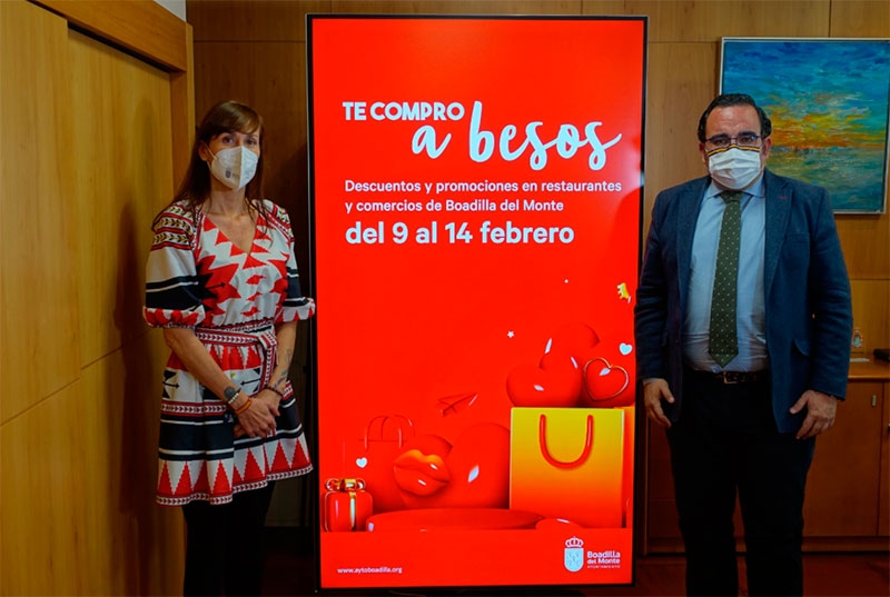 Boadilla del Monte | Más de 60 establecimientos se suman a la campaña "Te compro a besos", con promociones por San Valentín