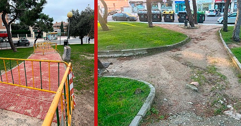 Collado Villalba | Remodelación de los accesos al parque del Centro de Salud de Los Belgas
