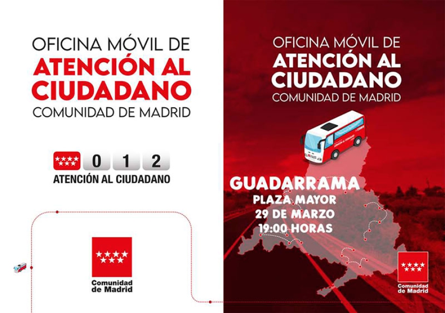 Guadarrama | El miércoles llega a Guadarrama la Oficina Móvil de Atención al Ciudadano 012