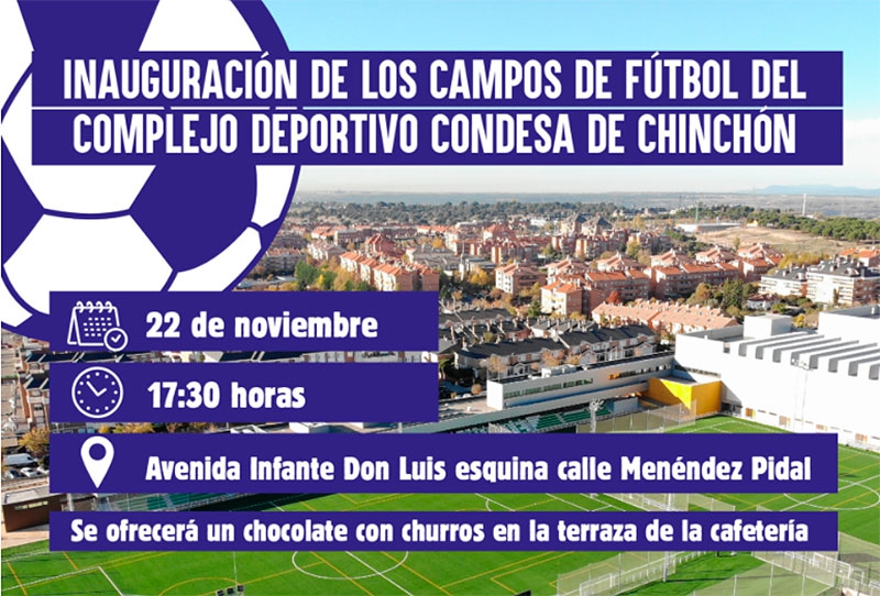 Boadilla del Monte | El Ayuntamiento invita a los vecinos a la apertura de los campos de fútbol del Condesa de Chinchón