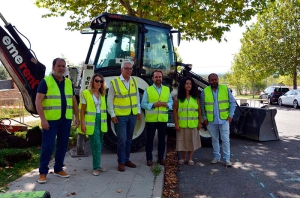 Guadarrama | El Consejero de Administración Local visita las obras de supresión de barreras arquitectónicas de Guadarrama