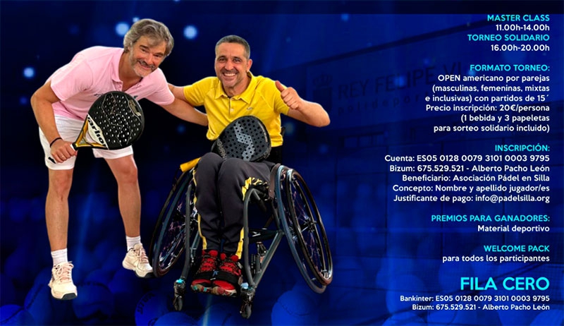 Boadilla del Monte | Boadilla acoge el 22 de noviembre el Torneo Solidario de Pádel en Silla Unidos en la diversidad