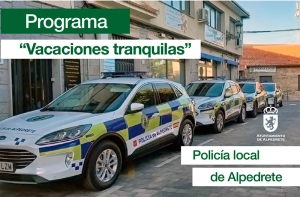 Alpedrete | Programa de la Policía Local “Vacaciones tranquilas”, a disposición de los vecinos
