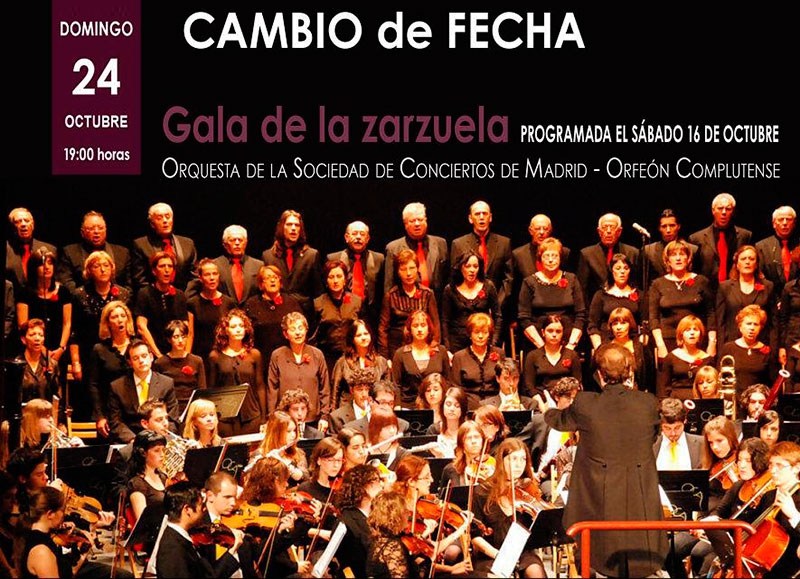 Villaviciosa de Odón | La Gala de la Zarzuela prevista para este sábado se traslada al domingo 24 de octubre