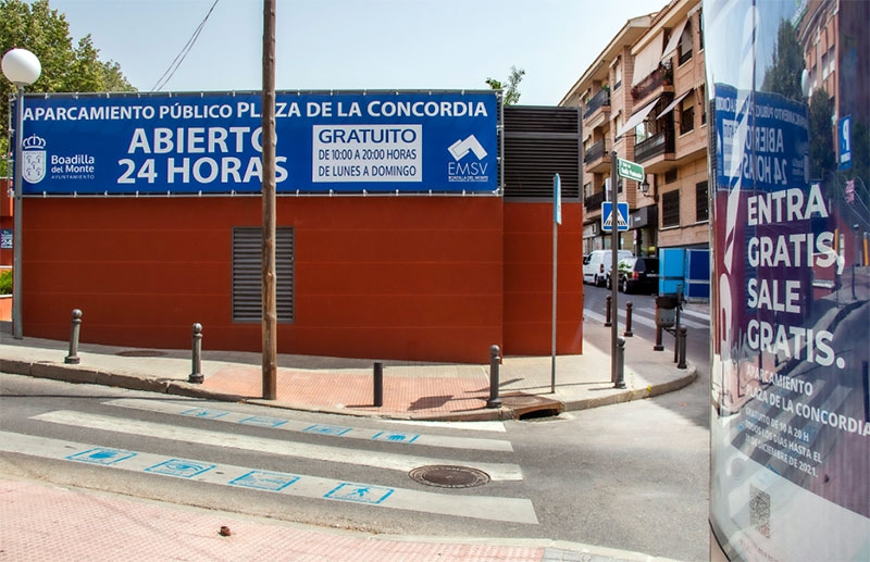 Boadilla del Monte | El parking de la Concordia será gratuito entre las 10:00 y las 20:00 horas también durante 2022