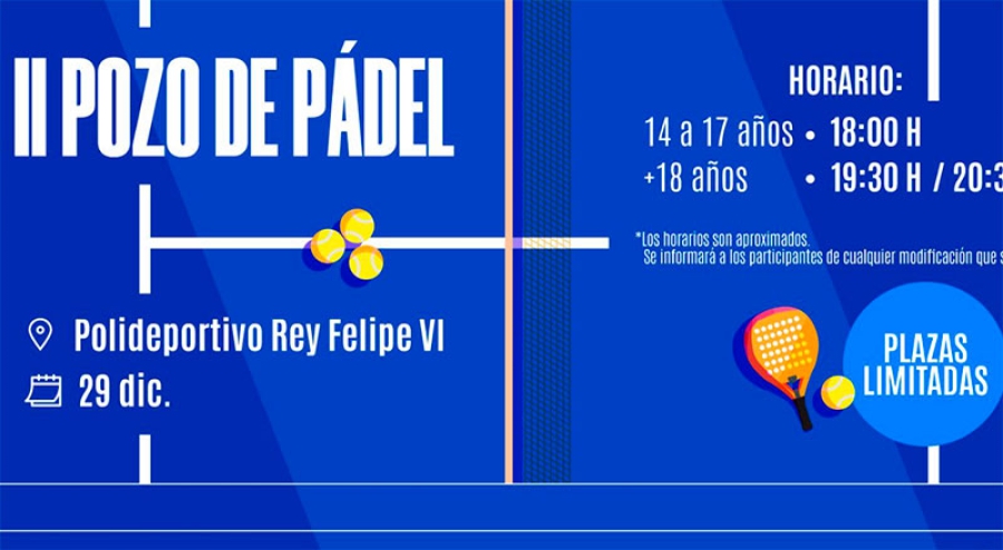 Boadilla del Monte | El polideportivo Rey Felipe VI acogerá el próximo día 29 el II Pozo de Pádel para jóvenes